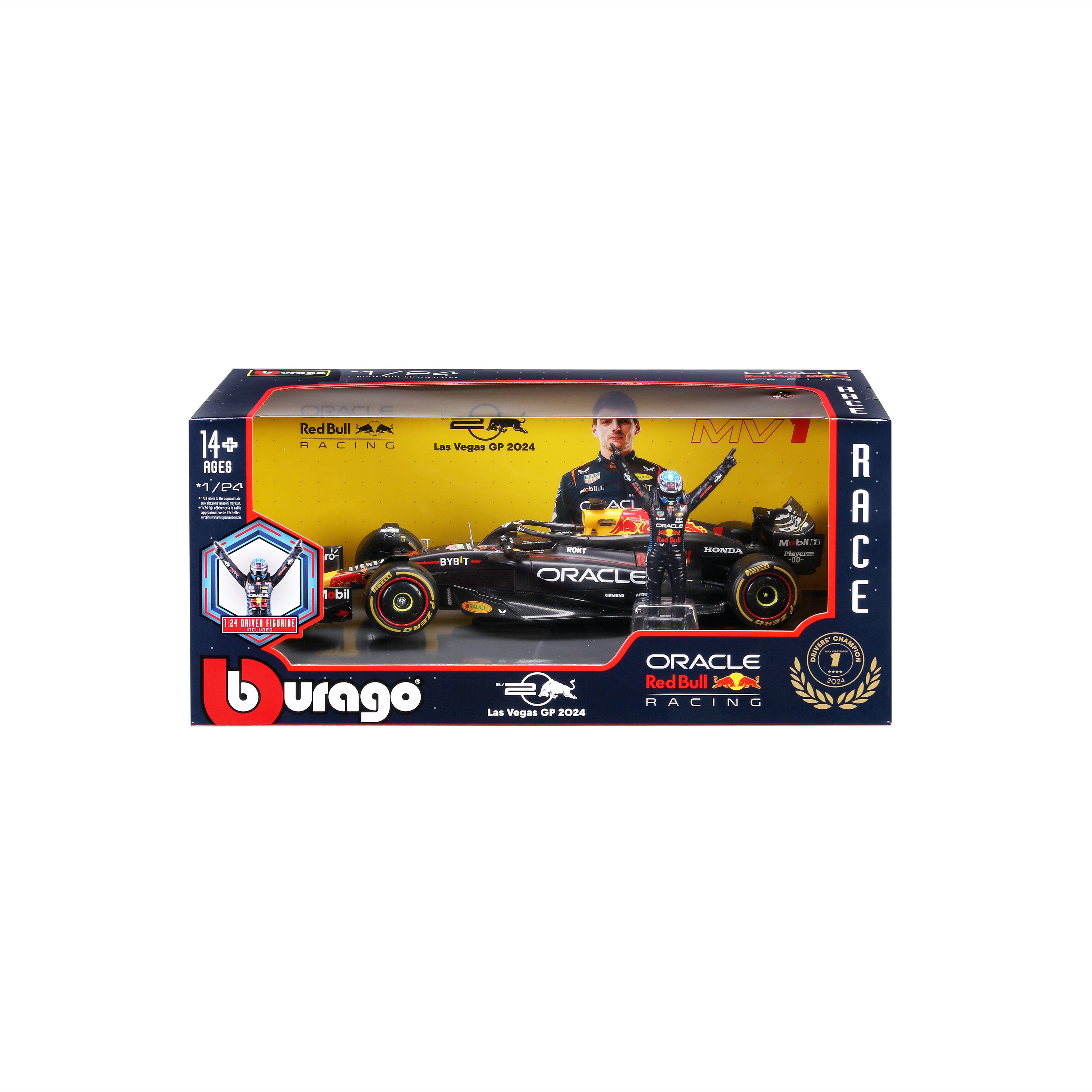 bburago-f1-red-bull-racing-rb20-2024-1-verstappen-1-24-con-pilota-die-cast image 7