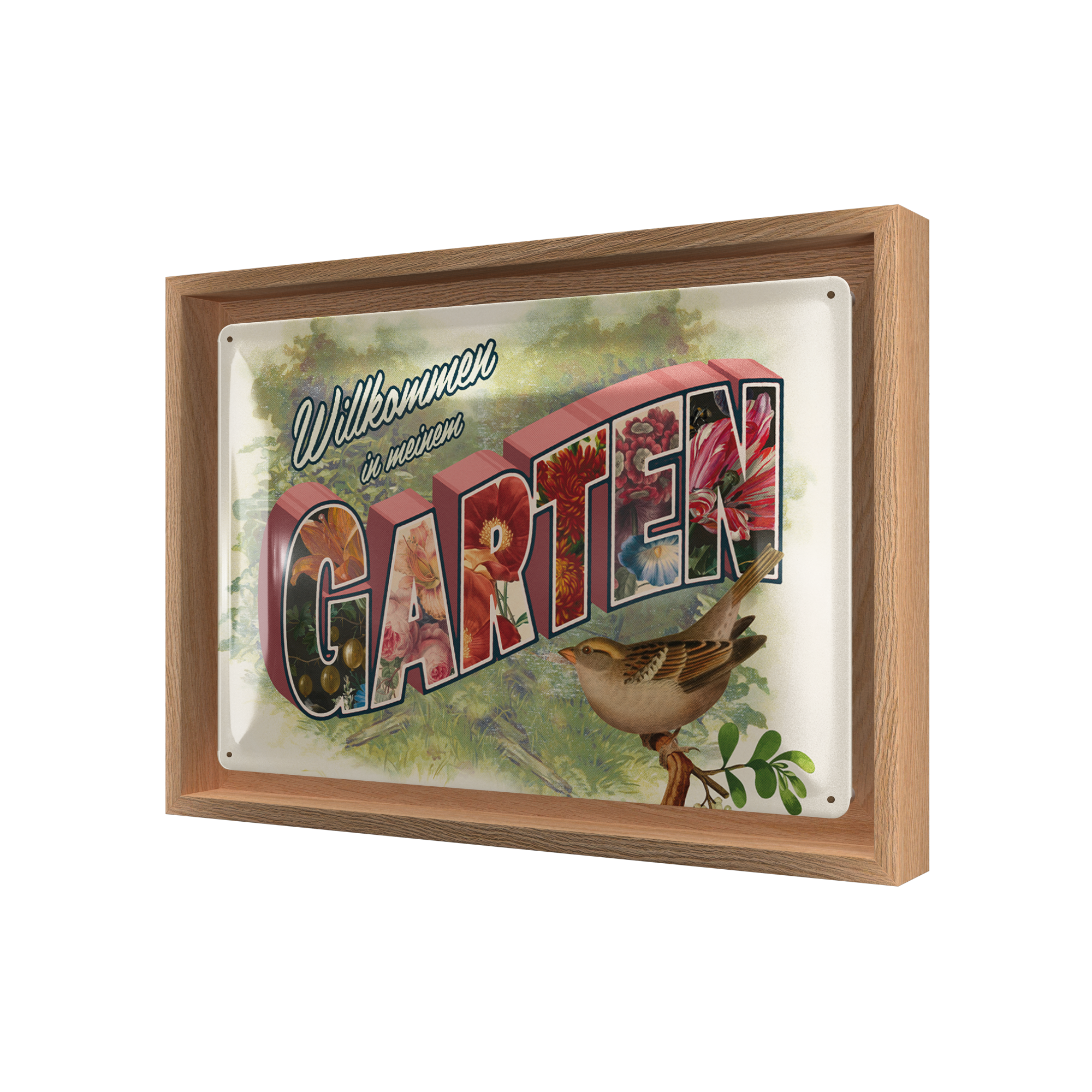 nostalgic-art-willkommen-in-meinem-garten-special-edition-n-frame-m-24x33-5-cm image 1