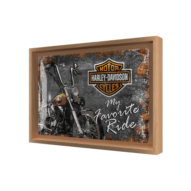nostalgic-art-harley-davidson-favourite-ride-targa-con-cornice-n-frame-m image 1