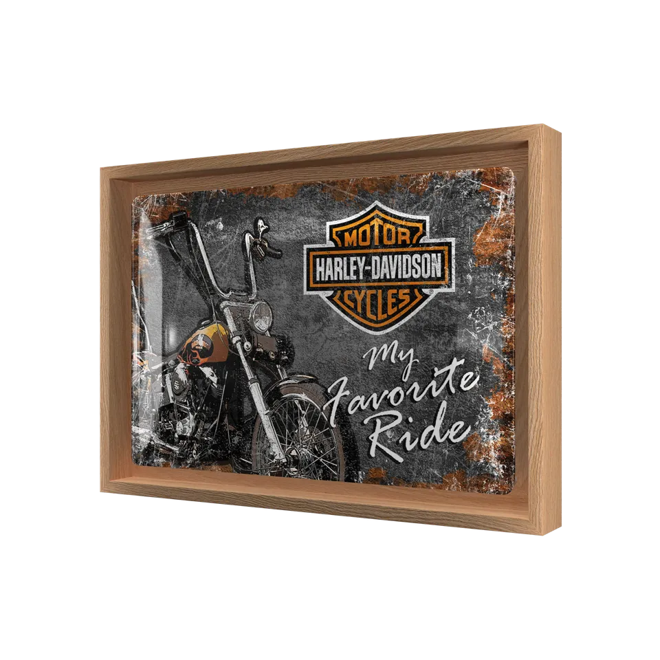nostalgic-art-harley-davidson-favourite-ride-targa-con-cornice-n-frame-m image 1