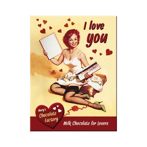 nostalgic-art-i-love-you-chocolate-magnete-da-frigo-in-latta-6x8-cm image 1