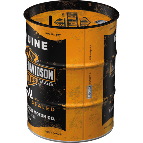 nostalgic-art-harley-davidson-genuine-oil-salvadanaio-fusto-olio-600-ml image 4