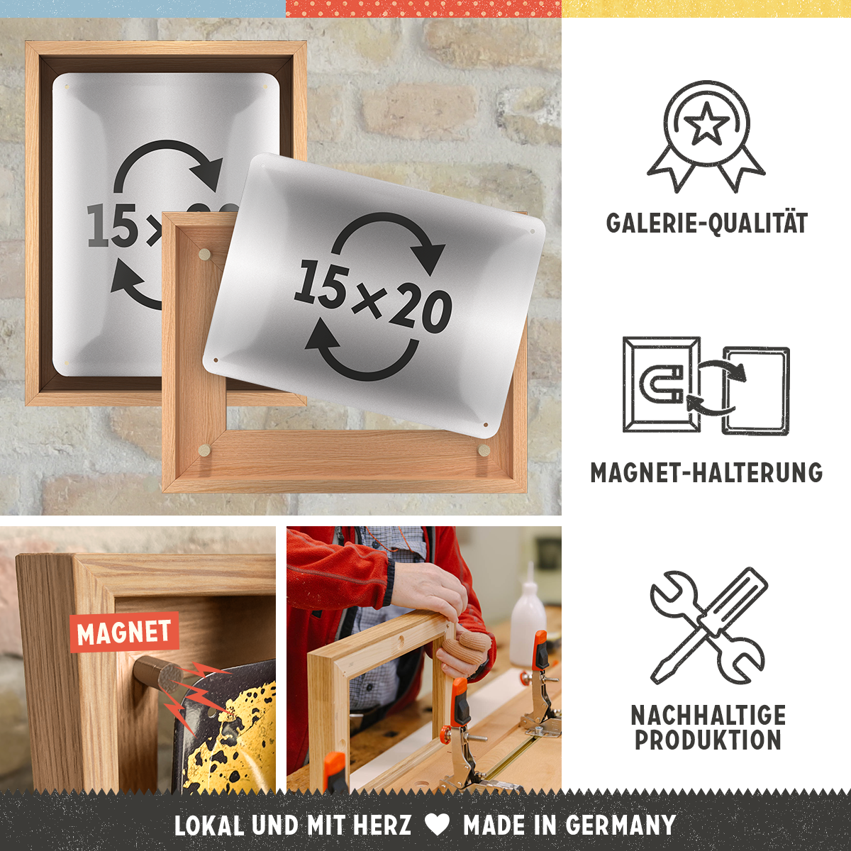 nostalgic-art-n-frame-s-cornice-in-legno-rovere-per-insegne-15x20-cm image 3