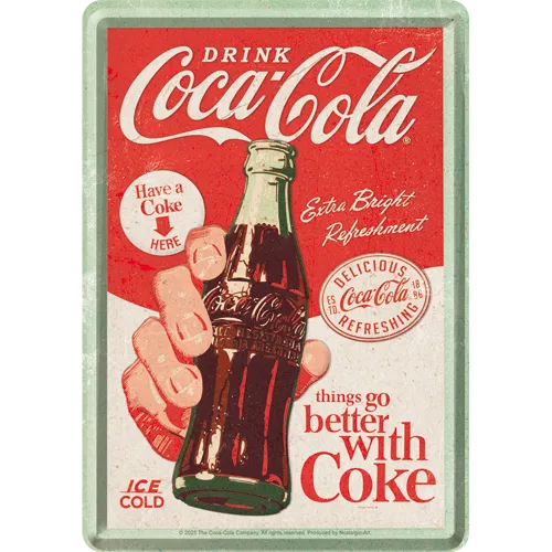 nostalgic-art-coca-cola-better-with-coke-metal-card-10x14-cm-2 image 1