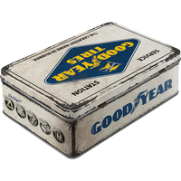 nostalgic-art-goodyear-logo-white-scatola-metallo-piatta-2-5-l-23x16x7-cm image 2