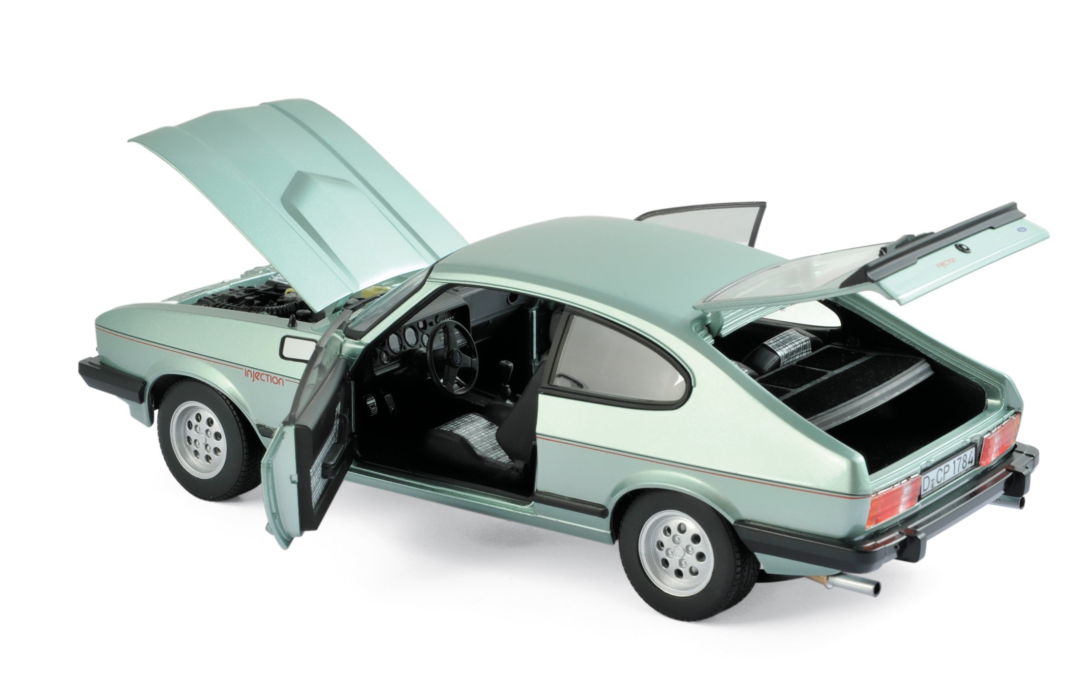 norev-ford-capri-mk-iii-2-8-injection-1982-verde-crystal-metallizzato-1-43-model image 2