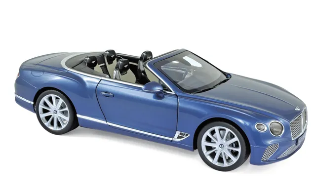 norev-bentley-continental-gtc-2019-bleu-cristal-modellino-auto-1-18 image 1