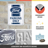 nostalgic-art-ford-parking-only-targa-in-metallo-15x20-cm image 2