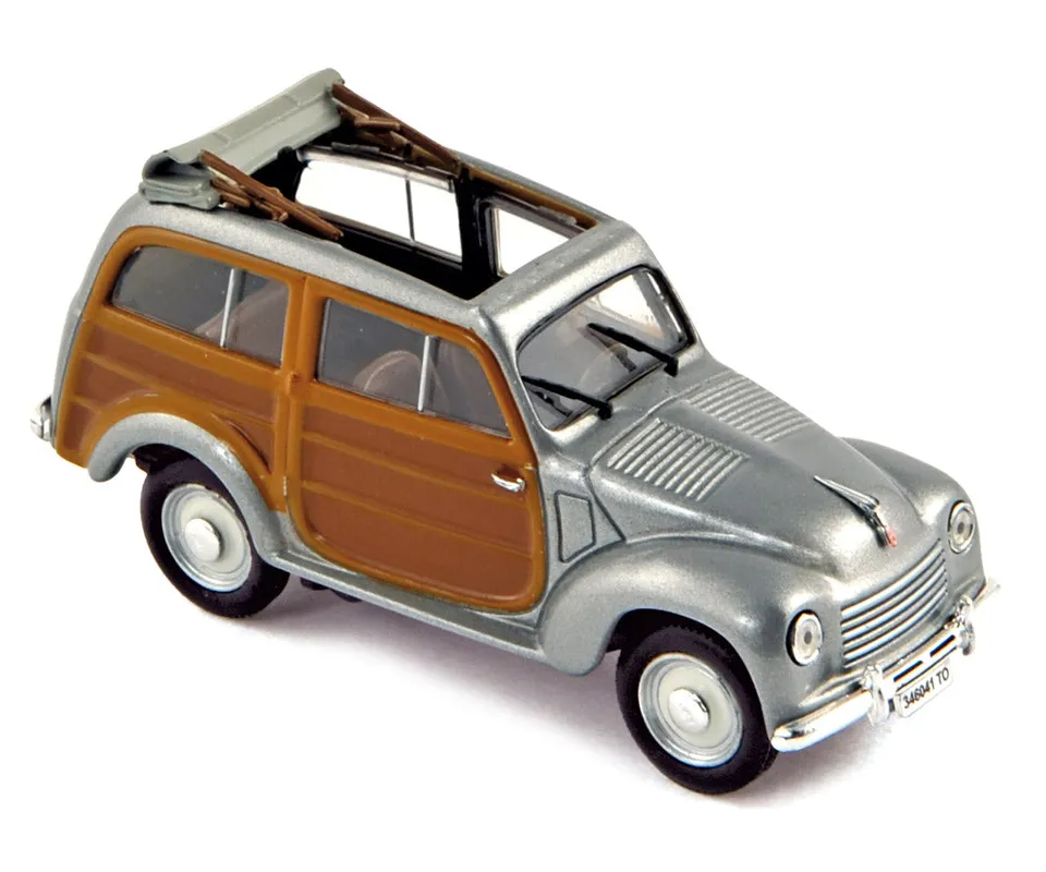 norev-fiat-500c-giardiniera-legno-1949-grigio-1-43-modellino-auto-epoca-die-cast image 1
