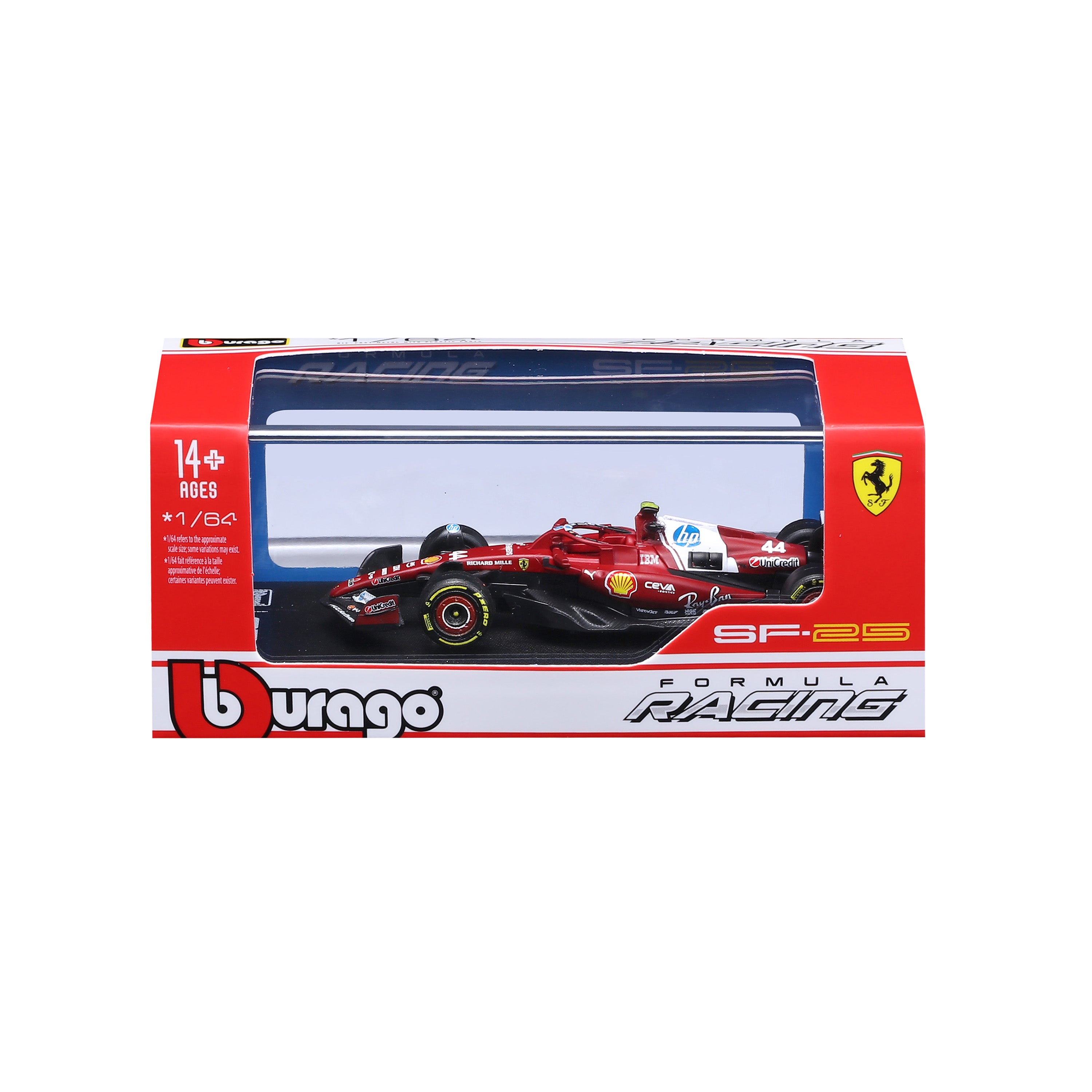 bburago-ferrari-f1-sf-25-44-hamilton-2025-1-64-con-teca-die-cast image 7