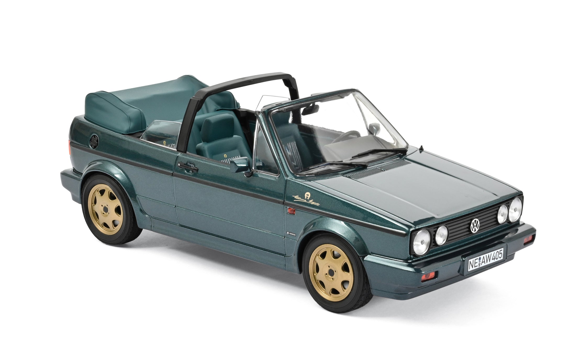 norev-vw-golf-cabriolet-etienne-aigner-1990-automodello-1-18-verde-metallizzato-2 image 1