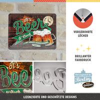 nostalgic-art-beer-o-clock-targa-in-metallo-15-x-20-cm image 2