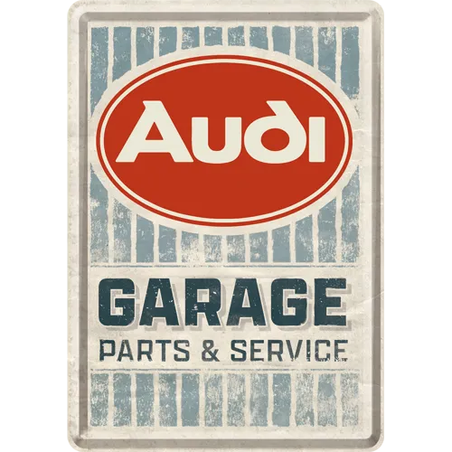 nostalgic-art-audi-garage-metal-card-10x14-cm image 1
