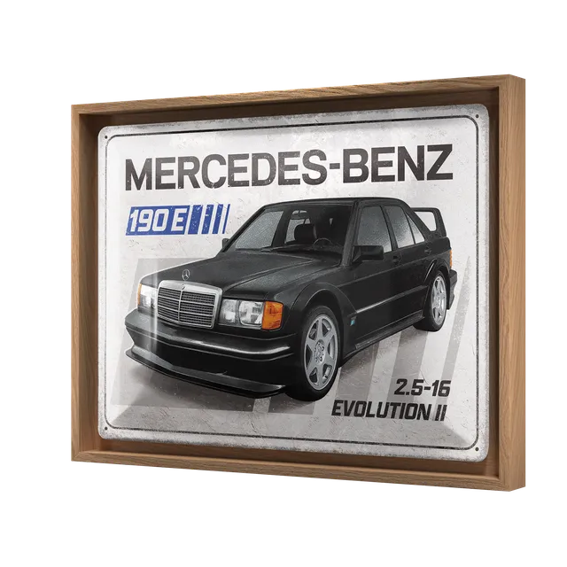 nostalgic-art-mercedes-benz-190-e-2-5-16-evolution-ii-cornice-n-frame-l-33-5x44- image 1