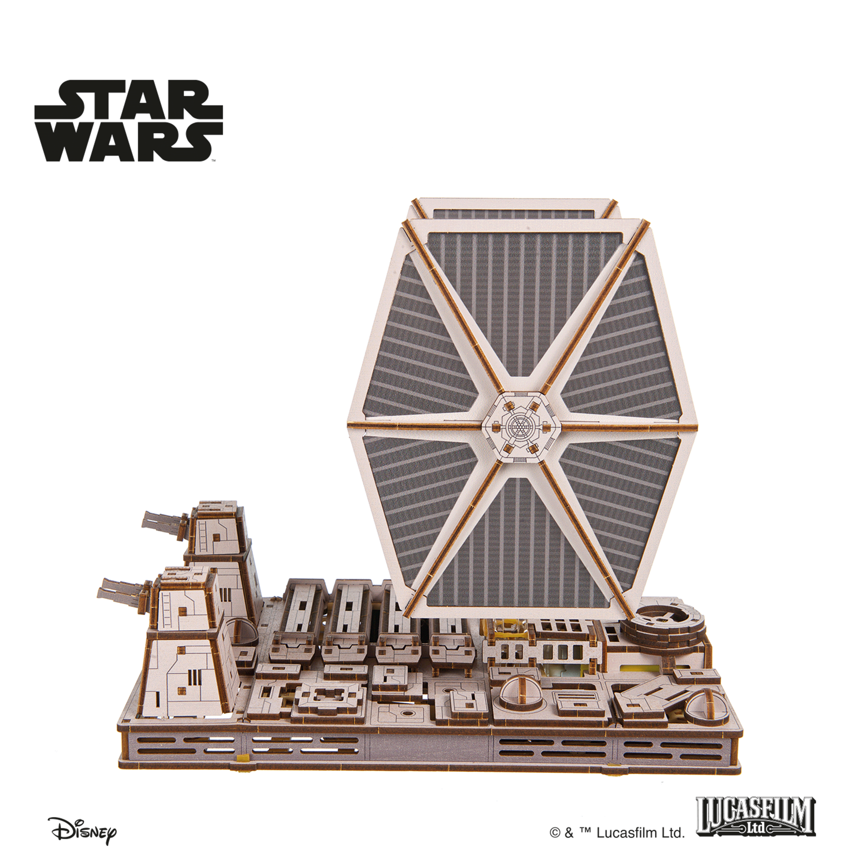 ugears-tie-fighter-star-wars-modellino-meccanico-in-legno image 2