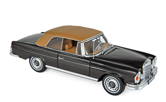norev-mercedes-benz-280-se-cabriolet-1969-marrone-1-18-modellino-die-cast-da-col image 1
