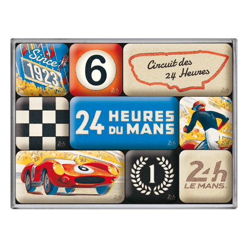 nostalgic-art-24h-le-mans-racing-set-magneti-7x9-cm image 1