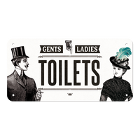 nostalgic-art-ladies-gentlemen-toilets-targhetta-metallo-10x20-cm image 3