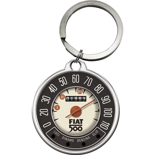 nostalgic-art-fiat-500-tacho-portachiavi-in-metallo-4-cm image 1