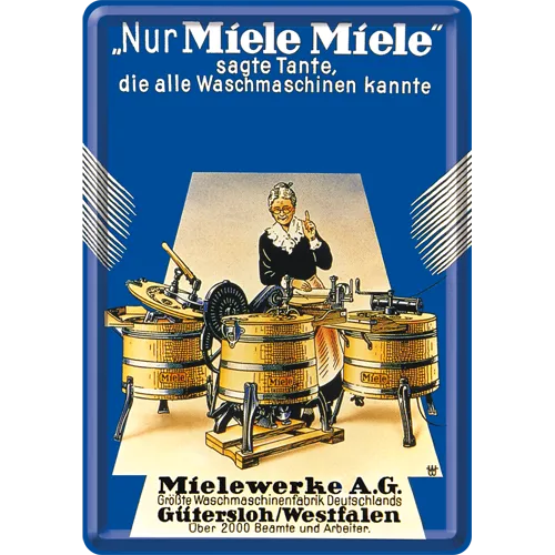 nostalgic-art-miele-nur-miele-card-in-metallo-10x14-cm image 1