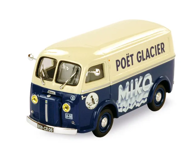 norev-peugeot-d3a-miko-beige-e-blu-modellino-auto-1-43 image 1