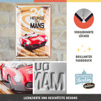 nostalgic-art-24h-le-mans-red-car-1963-targa-metallica-20x30-cm image 3