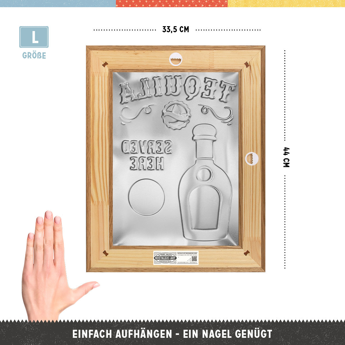 nostalgic-art-tequila-served-here-cornice-n-frame-l-per-targhe-in-metallo-con-si image 2