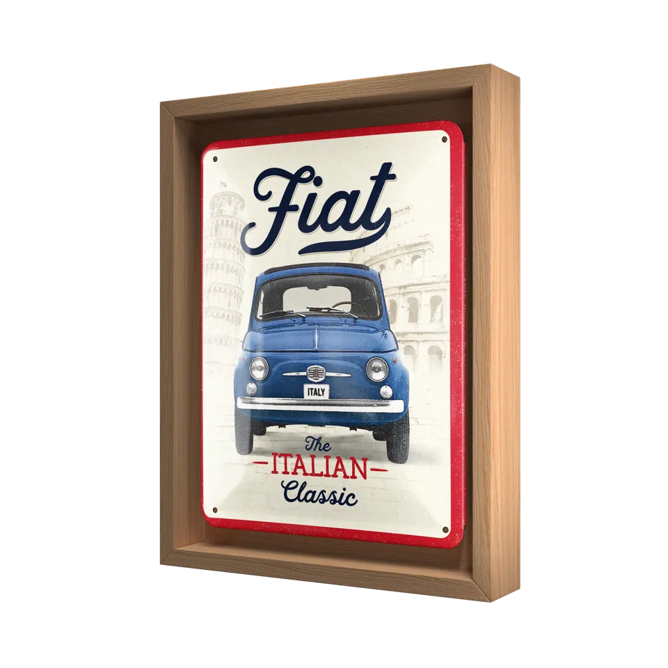 nostalgic-art-fiat-500-the-italian-classic-cornice-n-frame-s-18-5x24-cm-con-targ image 1