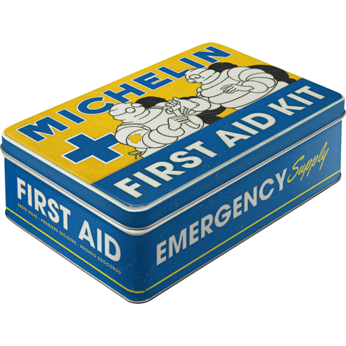 nostalgic-art-michelin-first-aid-kit-scatola-piatta-in-latta-23x16x7-cm-2-5-litr image 1
