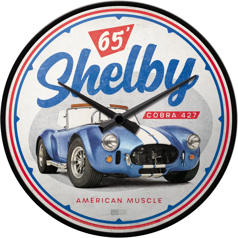 nostalgic-art-shelby-american-muscle-cobra-427-orologio-da-parete-31-cm image 1