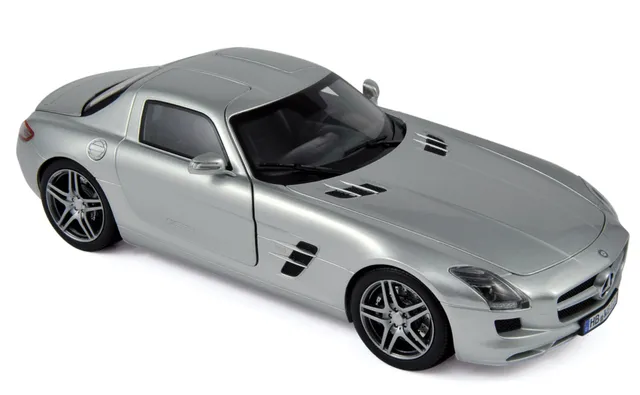 norev-mercedes-benz-sls-amg-coup-2010-grigio-metallizzato-1-18-modellino-die-cas image 1