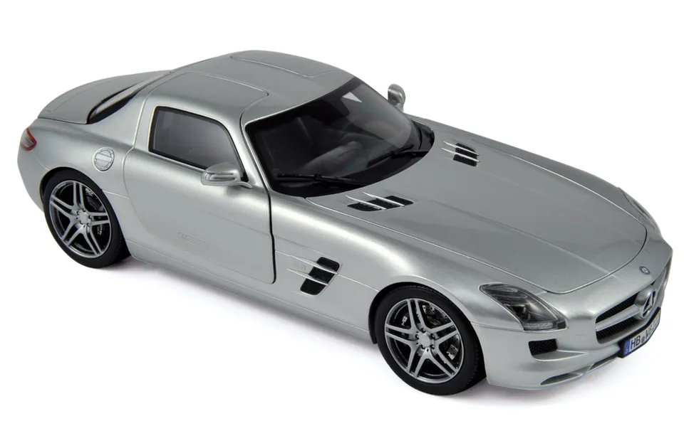norev-mercedes-benz-sls-amg-coup-2010-grigio-metallizzato-1-18-modellino-die-cas image 1