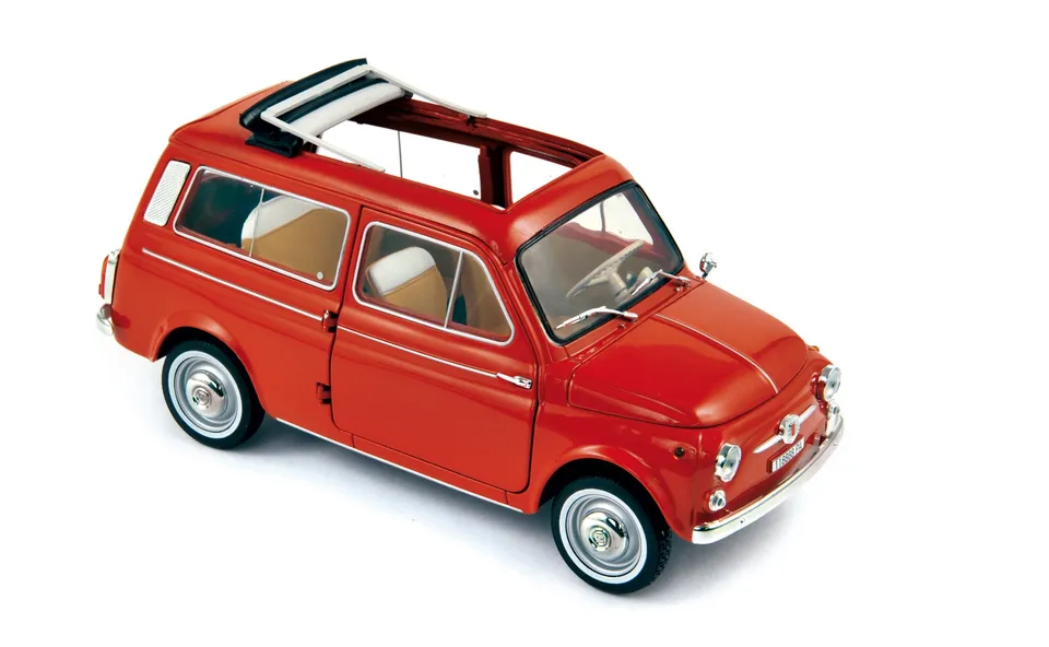 norev-fiat-500-jardiniera-1960-rosso-corallo-modellino-1-18 image 1