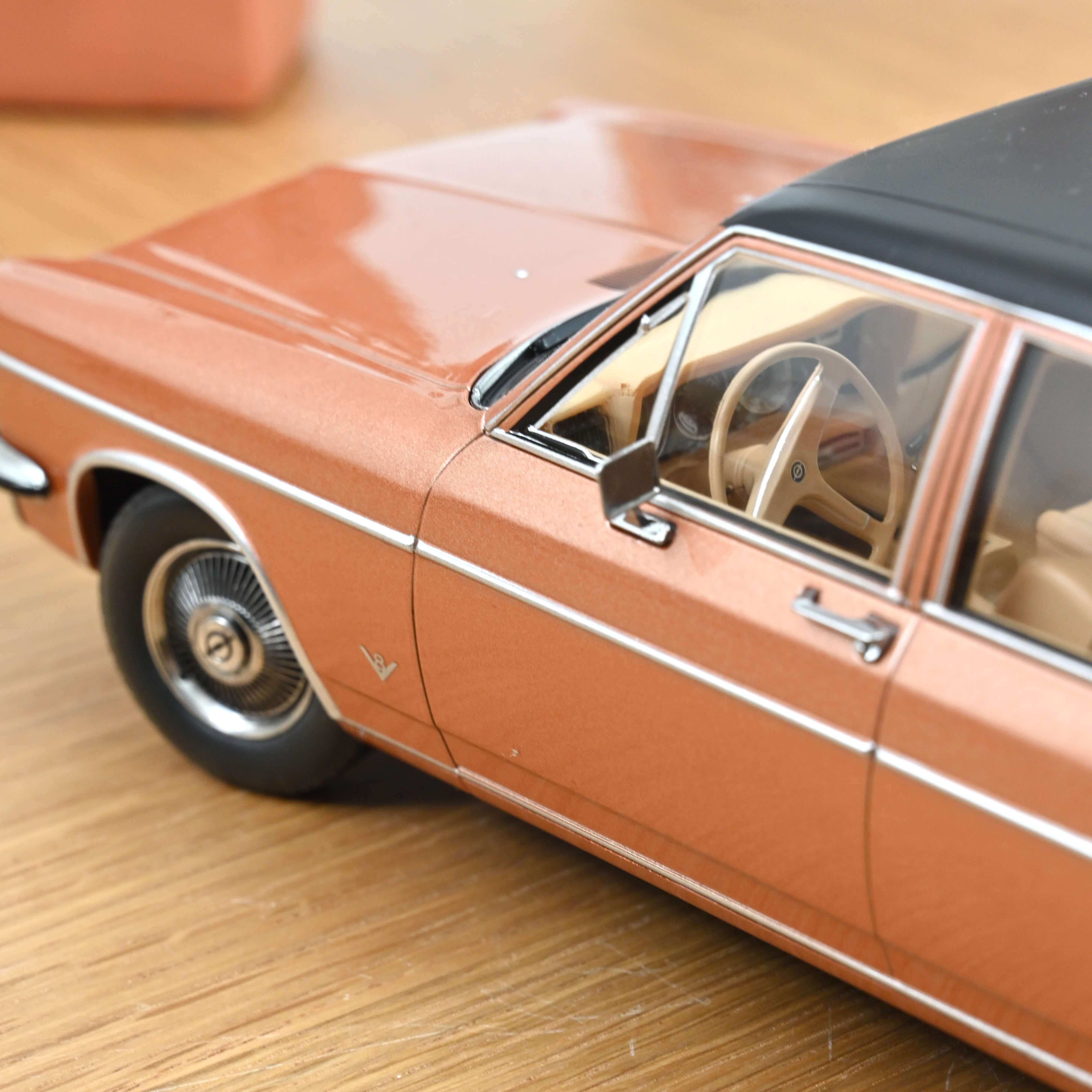 norev-opel-diplomat-v8-1969-modellino-auto-1-18-rosso-rame-metallizzato image 3