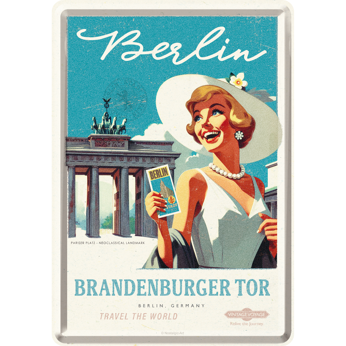 nostalgic-art-berlino-porta-di-brandeburgo-card-in-metallo-10x14-cm image 1