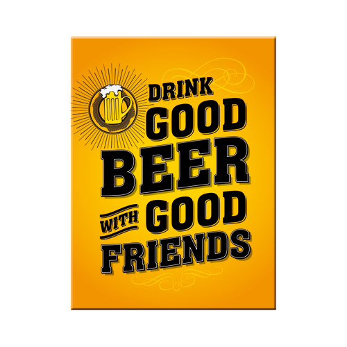 nostalgic-art-drink-good-beer-magnete-da-frigo-in-latta-6x8-cm image 1