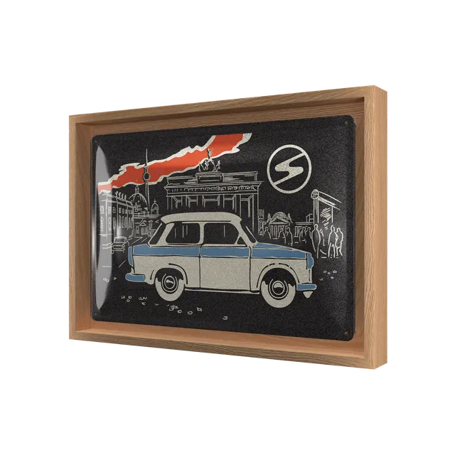 nostalgic-art-trabant-berlin-black-n-frame-m-edition-cornice-in-legno-con-insegn image 1