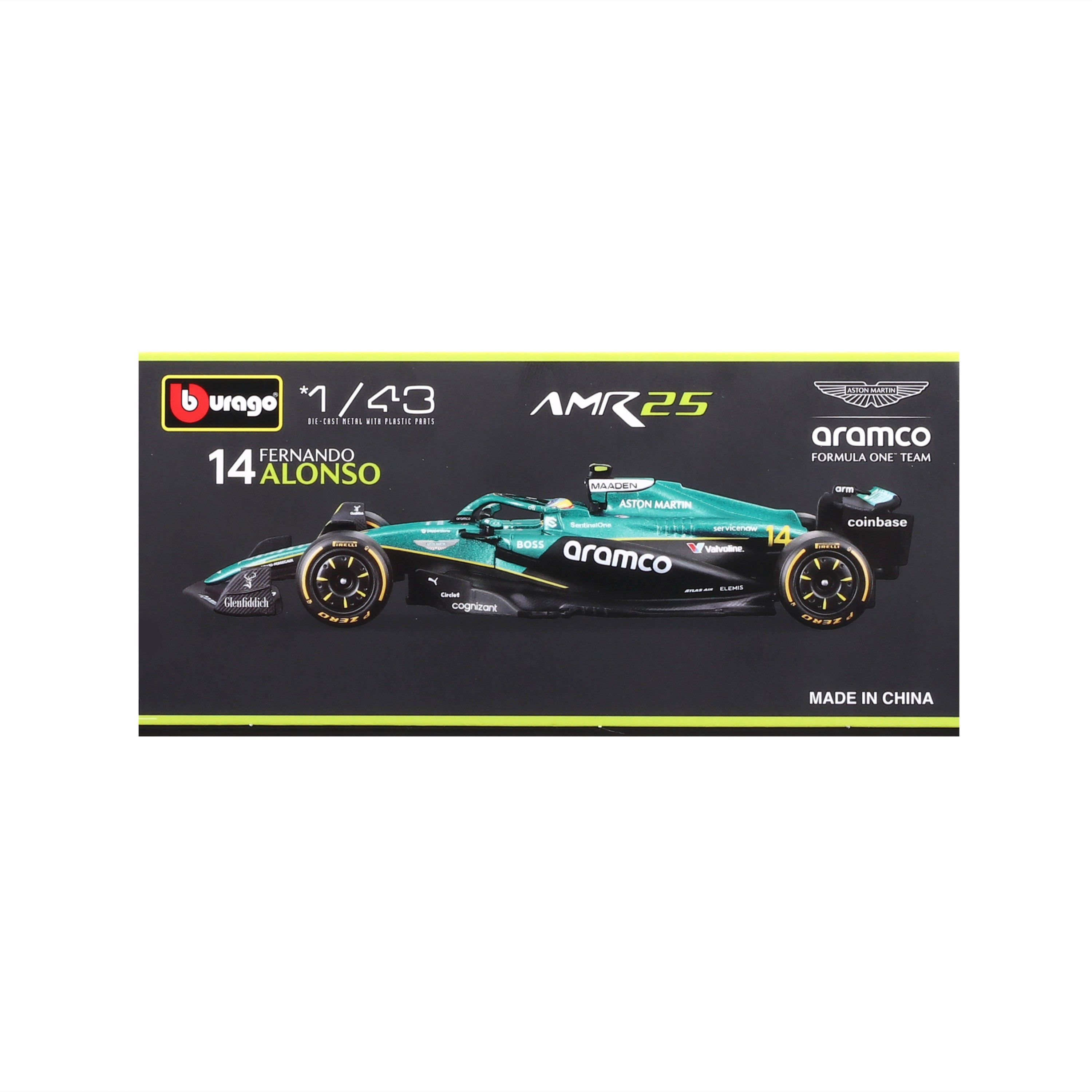 bburago-aston-martin-amr25-2025-14-alonso-1-43-con-casco-e-teca image 7