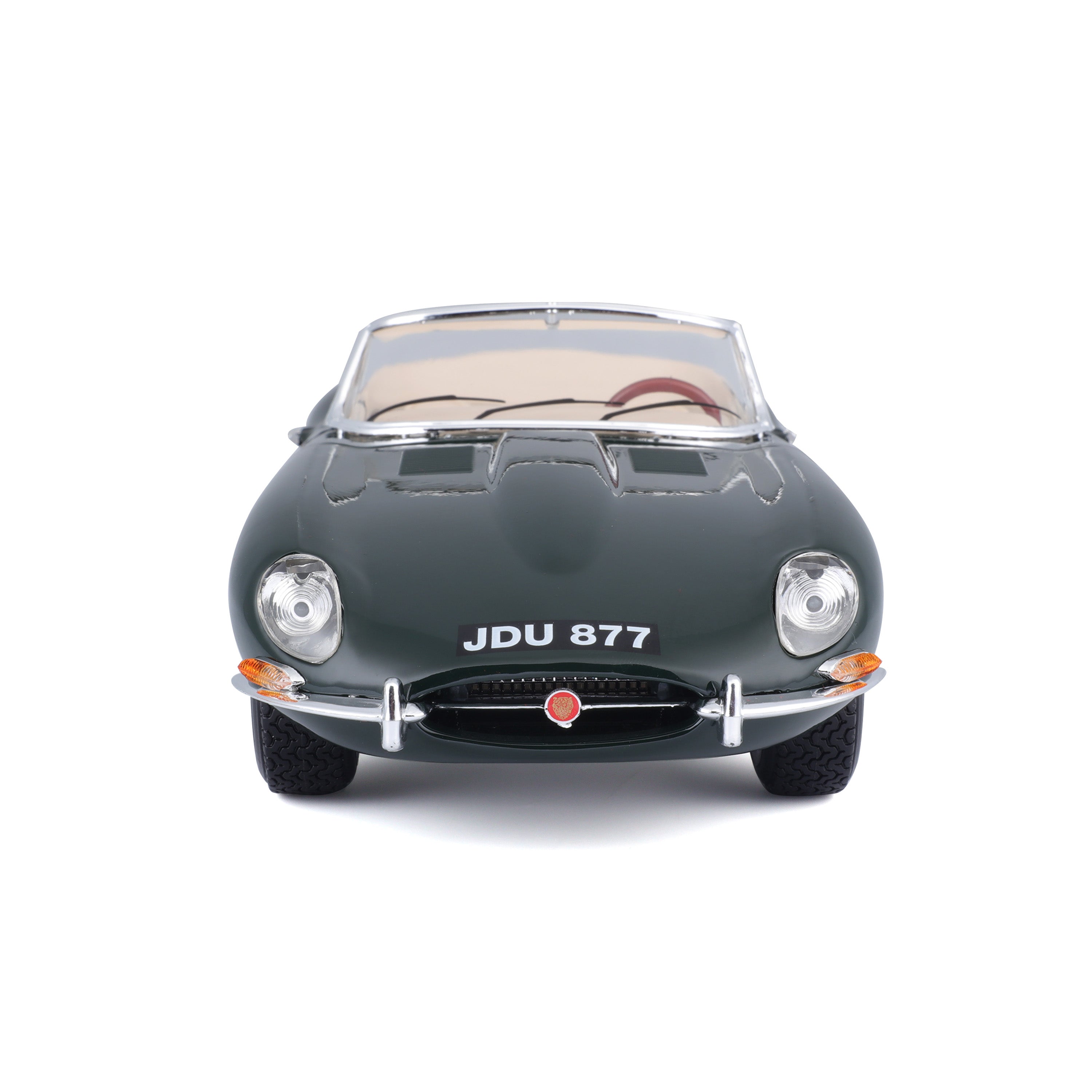 bburago-jaguar-e-type-cabriolet-1-18-verde-modellino-diecast-apribile image 3