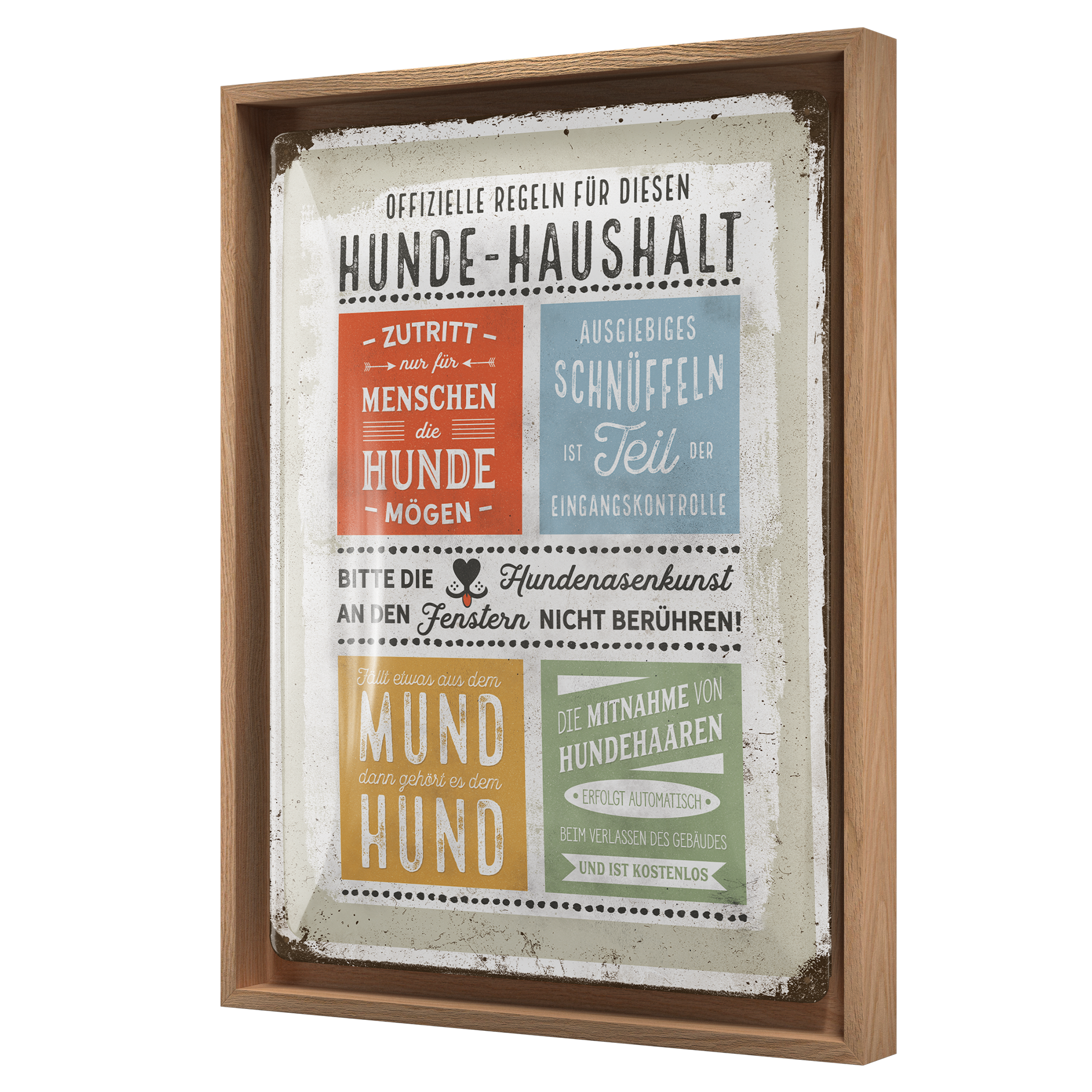 nostalgic-art-pfotenschild-hunde-haushalt-regeln-n-frame-l-edition-targa-con-cor image 1