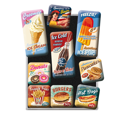nostalgic-art-american-diner-set-magneti-7x9x2-cm image 2