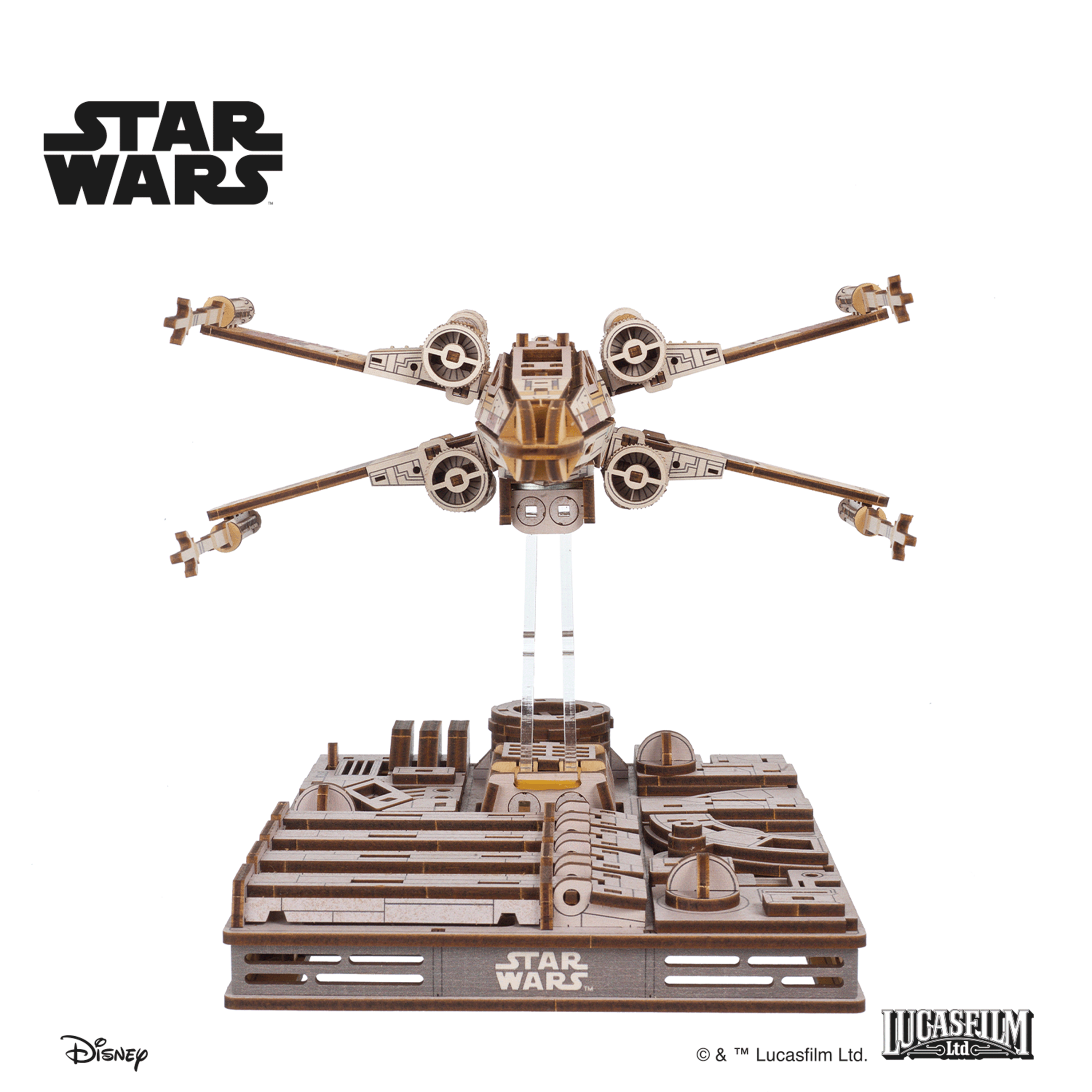 ugears-star-wars-luke-skywalker-s-x-wing-starfighter-modellino-spaziale-in-legno image 2