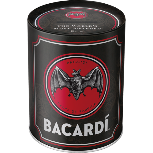 nostalgic-art-bacardi-logo-black-salvadanaio-in-metallo-1-l image 1