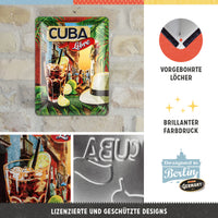 nostalgic-art-cocktail-time-cuba-libre-targa-in-metallo-15x20-cm-2 image 2