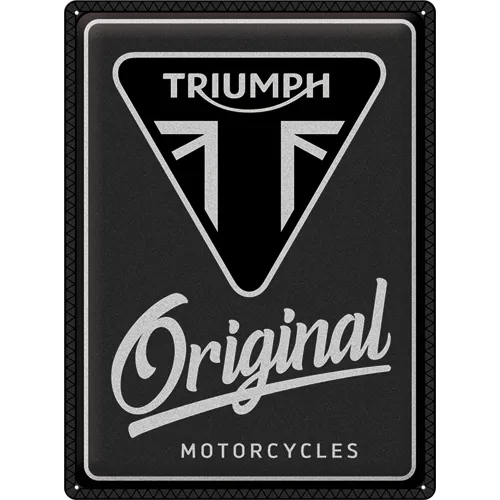 nostalgic-art-triumph-original-motorcycles-targa-in-metallo-30x40-cm image 1