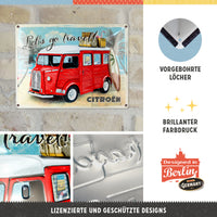 nostalgic-art-citroen-type-h-let-s-go-travel-targa-in-metallo-30x40-cm image 4
