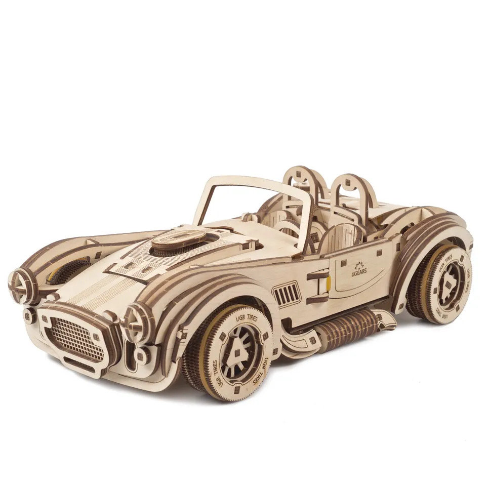 ugears-drift-cobra-racing-car-auto-da-corsa-retr-in-legno-da-costruire image 1