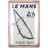 nostalgic-art-24h-le-mans-circuit-targa-in-metallo-20x30-cm image 2