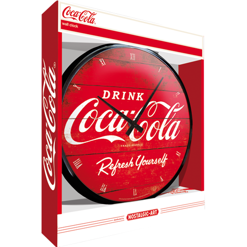 nostalgic-art-coca-cola-logo-red-refresh-yourself-orologio-da-parete-31-cm image 2