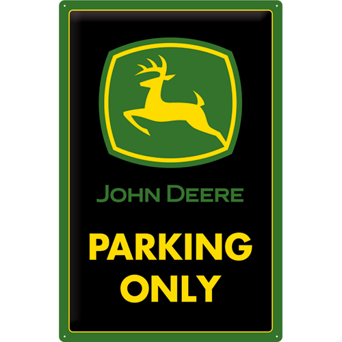 nostalgic-art-john-deere-parking-only-targa-in-metallo-40x60-cm image 1